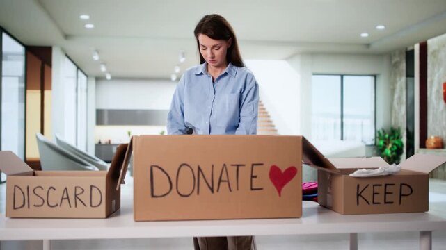 Organized Wardrobe: Declutter, Tidy, Sorting Up Clothes Box
