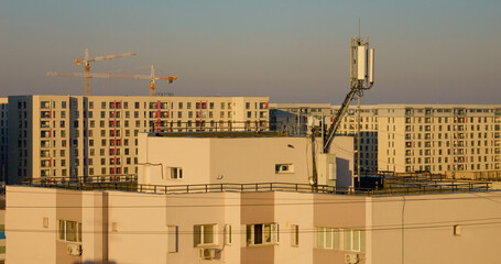 Bucharest cityscape view showcasing rooftop buildings and urban landscape