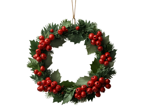 Glossy Red Heart Christmas Ornament. Generative Ai