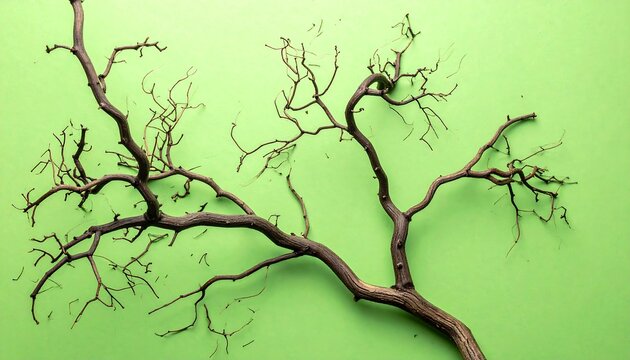 Asthma concept: constricted airways visualized as tangled branches on green