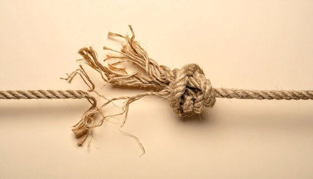 Alzheimer's disease unraveling like a frayed rope, symbolizing memory loss and cognitive decline - Powered by Adobe