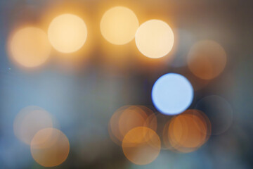 Soft lights create a cozy atmosphere in a dim space