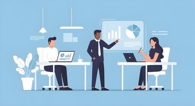 business people working in a meeting