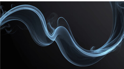 Abstract blue wave background with smooth lines, light, and flowing motion effect