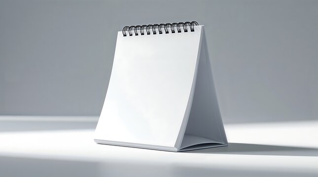 Blank spiral desk calendar mockup for custom design presentation