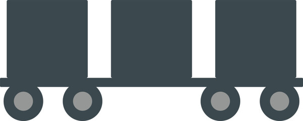 Two freight wagons in black and white