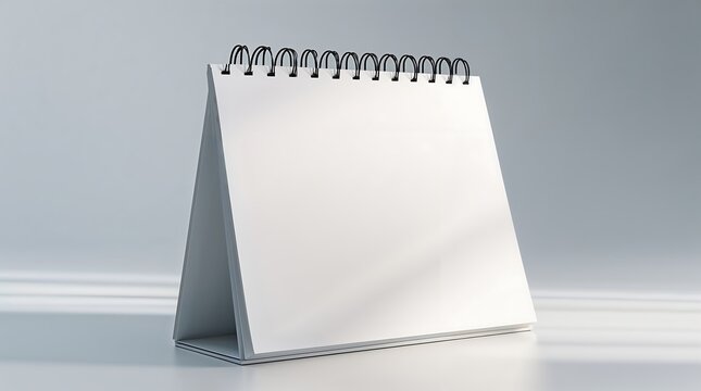 Blank white desk calendar mockup for planning and schedule design