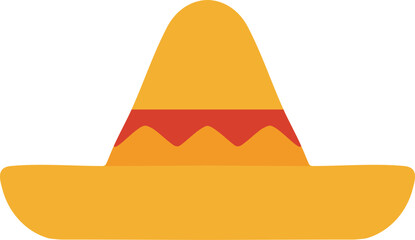 Yellow sombrero with red band