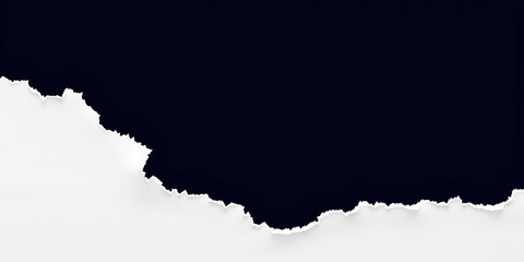 Jagged edges of a white paper scrap, showing fiber texture,  isolated,  hole