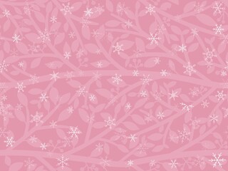 Obraz premium 枝と雪のシームレスパターン A-3