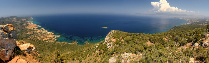 view from Moutti tis Sotiras mountain to the coast of Cyprus