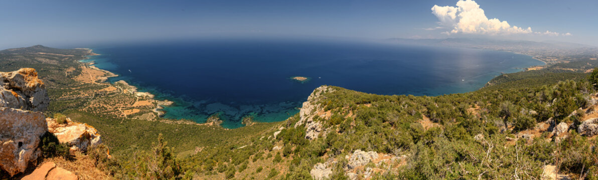 view from Moutti tis Sotiras mountain to the coast of Cyprus