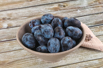 Fresh raw sweet juicy plum