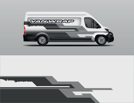 Van car wrap vector design