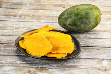 Dry sweet yellow mango snack