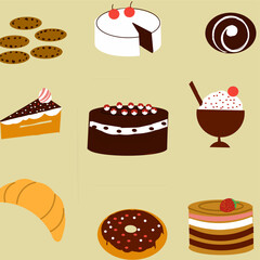 Illustration of delicious sweet bread