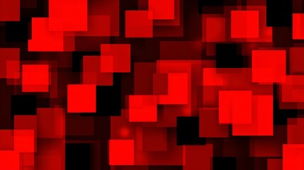 Dynamic red squares dance against a dark backdrop, creating a bold, modern design for stunning backgrounds and eye-catching visual projects today