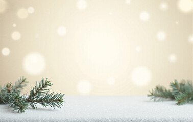 christmas background with fir branches