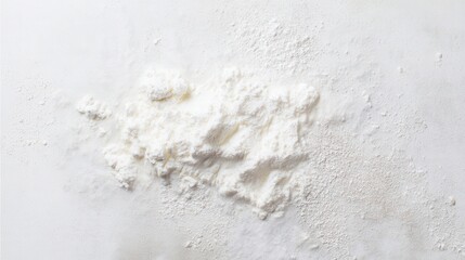 Fototapeta premium White powder isolated on white background. Generative AI