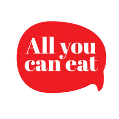 All you can eat label buffet