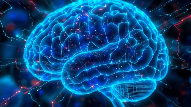 Digital brain with active neural pathways for thought and data - Powered by Adobe