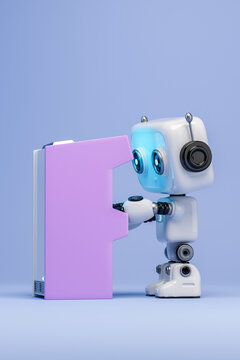 3D robot playing arcade game on classic machine