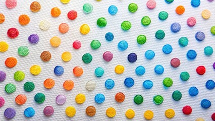Watercolor Dots Artwork on Clean White Canvas