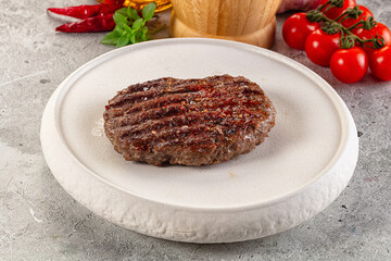 Hot Grilled beef burger cutlet