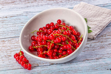 Raw ripe sweet juicy red currant