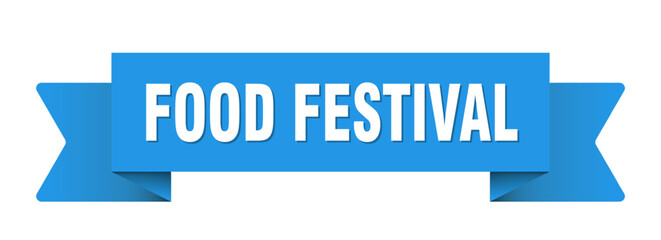 food festival ribbon isolated on transparent background. food festival ribbon