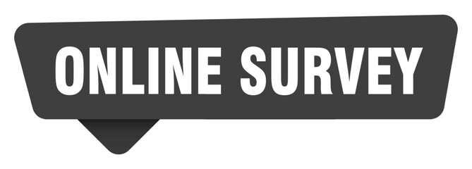 online survey black sign isolated on transpatent background. online survey sticker