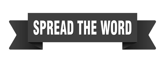 spread the word ribbon isolated on transparent background. spread the word ribbon