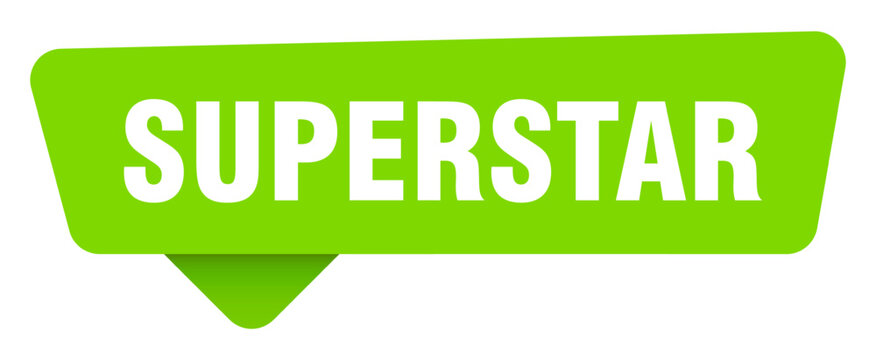 superstar green sign isolated on transpatent background. superstar sticker