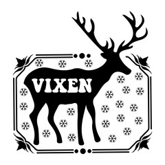 santa's reindeers christmas SVG