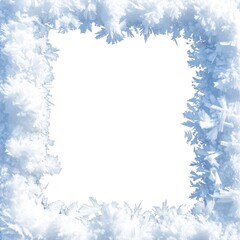 Obraz premium Ice crystal frame; white square center