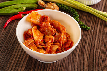 Fermented spicy Korean Kimchi cabbage