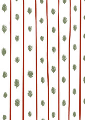 Hand drawn, hand painted PNG christmas classic plaid stripes background for cards, posters, invitations, banners. Quirky whimsical style