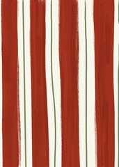 Hand drawn, hand painted PNG christmas classic plaid stripes background for cards, posters, invitations, banners. Quirky whimsical style