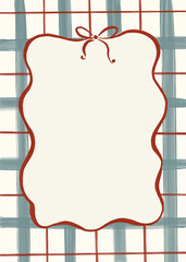 Christmas card empty PNG premade whimsical quirky hand drawn style, for poster, banner, card, invitation design