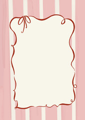 Whimsical premade hand drawn card design for Valentines cards, Christmas cards and invitations