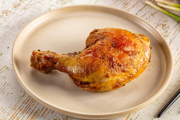 Roasted tasty hot chicken leg