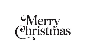 Merry Christmas Vector Typography