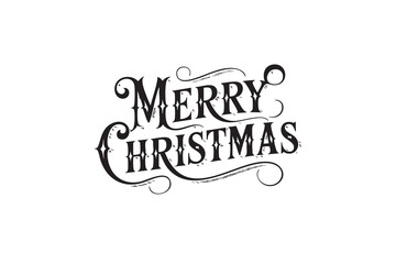 Merry Christmas Vector Typography