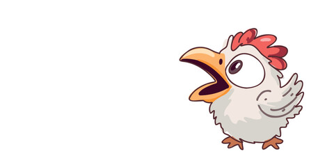 playful chick cartoon banner illustration children friendly layout