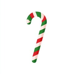 Festive candy cane illustration.