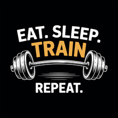 Fitness typography vector t-shirt design print