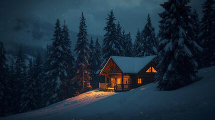 House roof full of snow at winter
