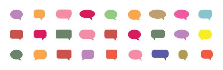colorful speech bubble, Different Speech bubbles for talk, dialogue, decoration. Vector illustration