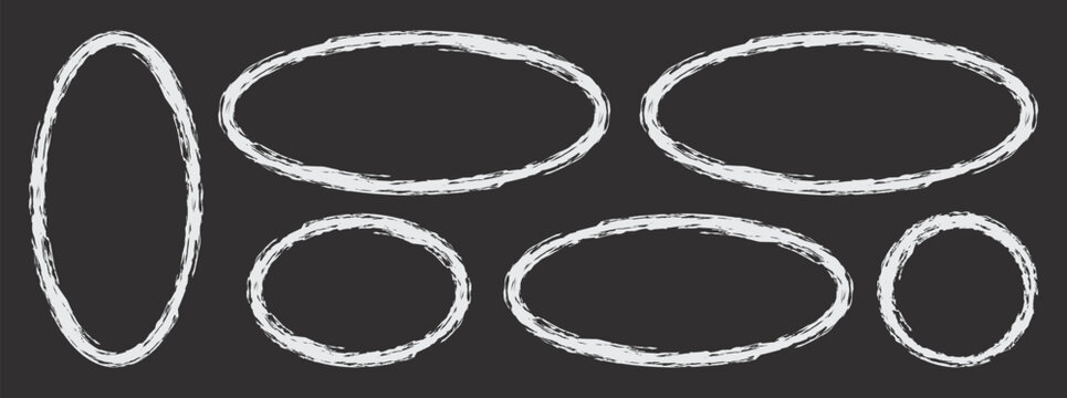 Hand drawn grunge textured text box frames set. Ink pen rectangles squares circles ovals collection. paint box, circle border label, pastel text frame in rough chalk brush texture.