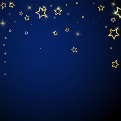 Naklejka premium Gold sparkling star confetti.